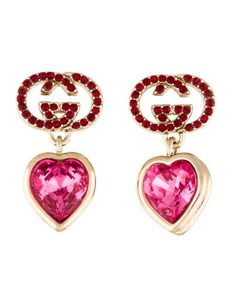 gucci heart earrings gold.